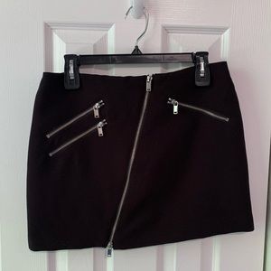 H&M Black Zipper Skirt